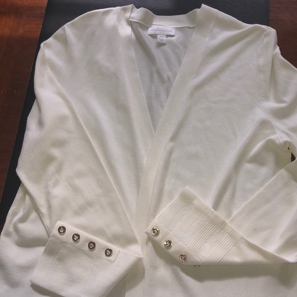 Charter club sweater off white Sz pm - Picture 6 of 7